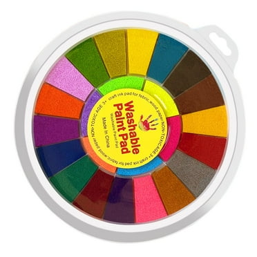 Lierteer Creative Finger Painting Kit 12/24/36 Colors Non toxic Ink Safe for Children for Crafts Art Projects and Family Fun 24色