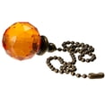 thumbnail image 1 of Lierteer Crystal Ceiling Fan Pull Chain Extension 21 Inch Purple Decorative Zip Per for Fans Lights 2 Pack orange, 1 of 4