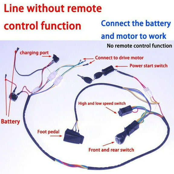 Lierteer DIY Wire Switch Receiver RC Kit With 2.4G Remote Control Baby Electric Car Controller For Kids Electric Car Modified no remote control