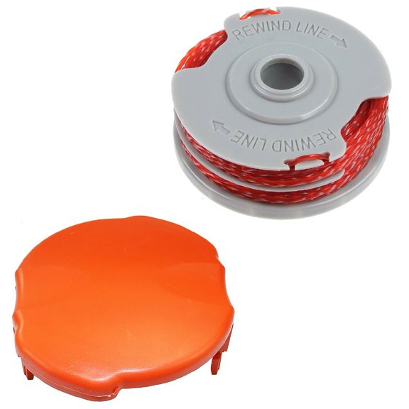 Lierteer Double Autofeed Spool & Line & Spool Cap Cover For Flymo Strimmers & Trimmers