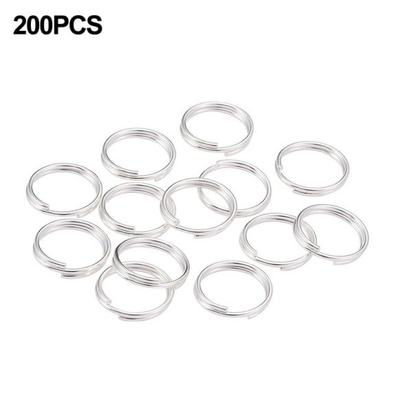 Lierteer Durable Connecting Ring Double Rings 6mm Connectors DIY Jewelry Making Silver
