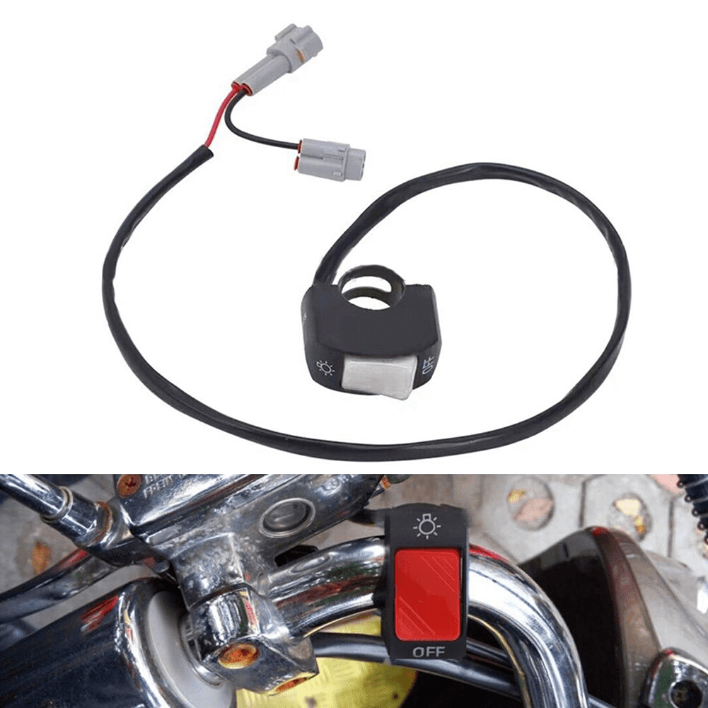 Autokemat Headlight ON/Off Switch With USB Port – Compatible With Sur-Ron Light Bee, Segway X260/X160 | Universal 7/8" Handlebar Kill Switch With Blue LED