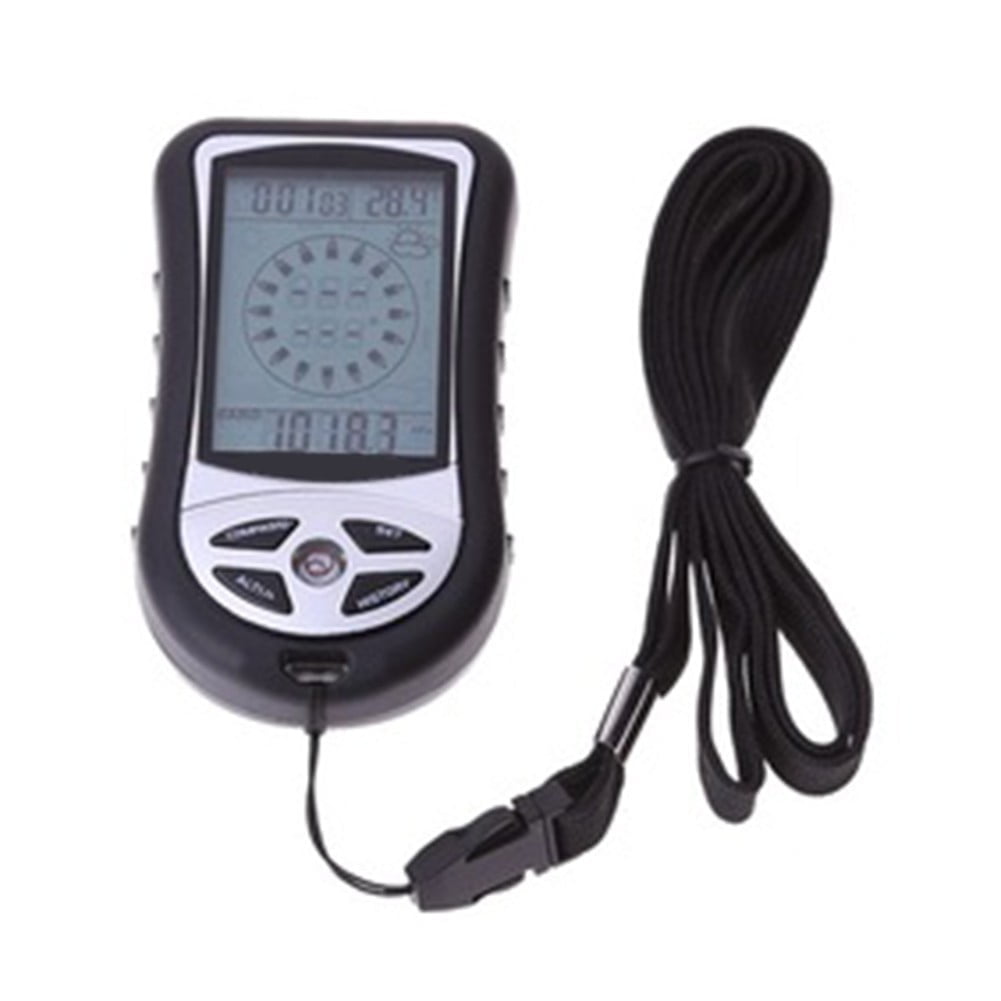 Lierteer Handheld Pocket Altimeter BarometerCompass Thermometer Weather Hiking Gear