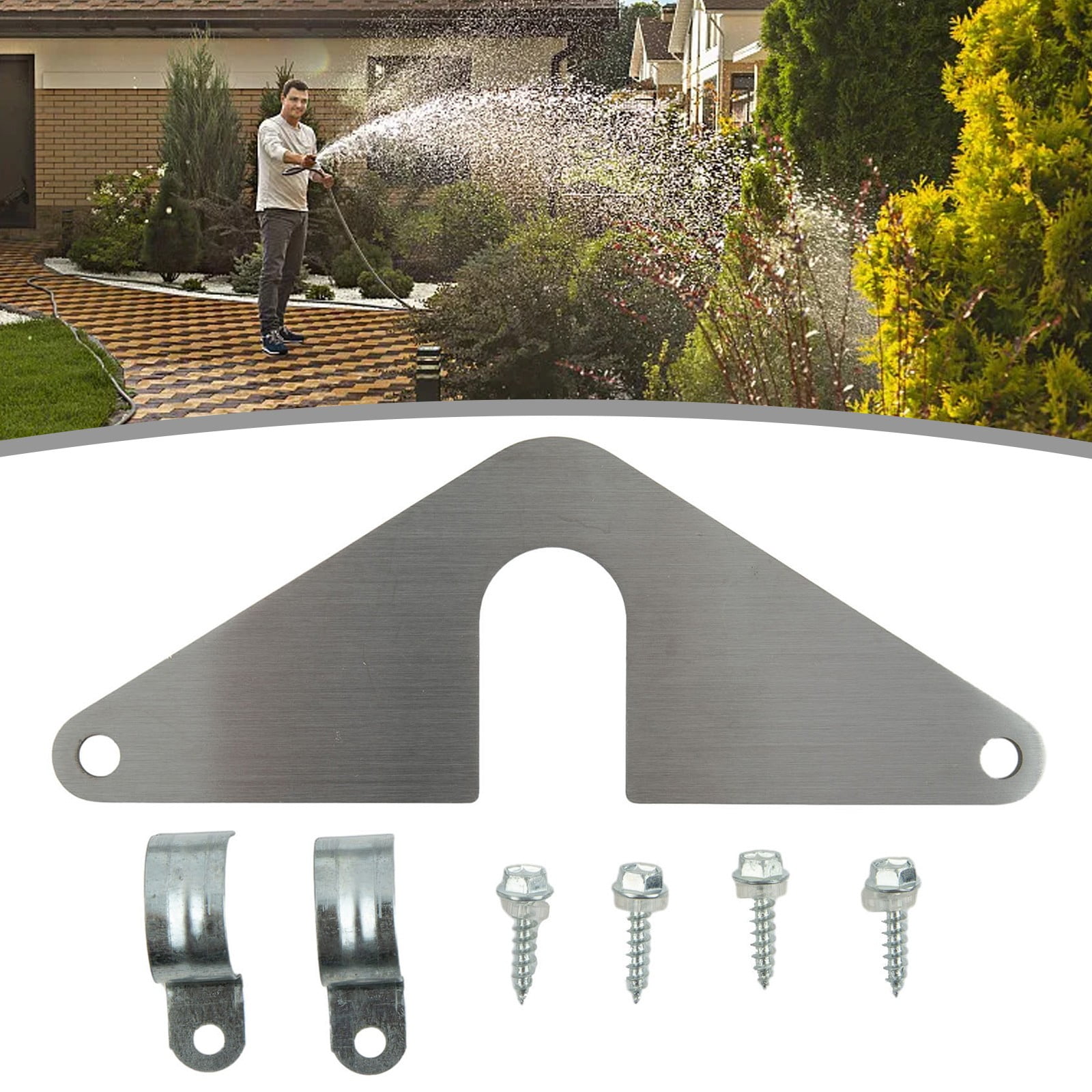 Lierteer Hose Bib Mounting Plate1 Set Triangle Faucet Mounting Plate