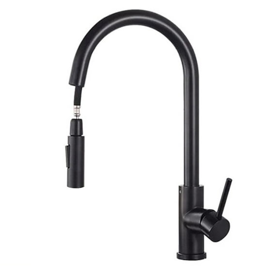 Lierteer Kitchen pull-out faucet 304 stainless steel body hot and cold water faucet