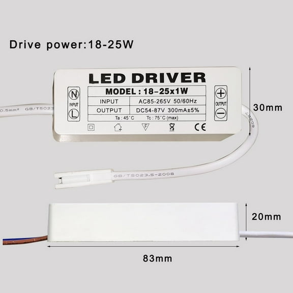 Lierteer LED Driver Keep Your LED Lights Shining Bright and Safe with This LED Driver Power Supply with Overvoltage Protection 18-25W