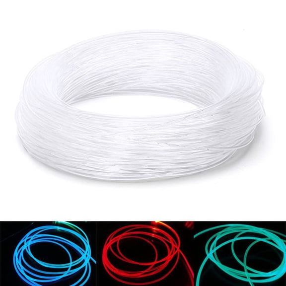 Lierteer PMMA 2M*4mm Side Glow Optical Fiber Cable For Car LED Light Bright Lighting Belt Bright Party Light Strip Auto Decoration 4mm