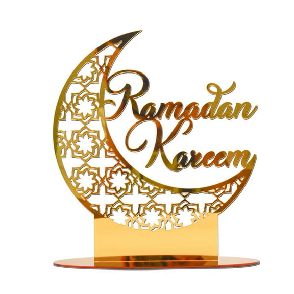 Lierteer Ramadan Moon Acrylic Table Ornament Eid Mubarak DIY Home Decor Gift Party
