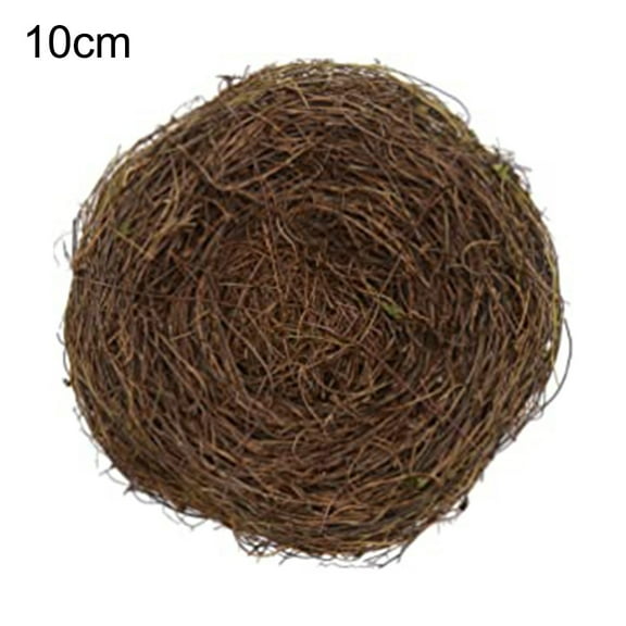 Lierteer Rattan Bird Nest for Garden Decor Handmade Craft Decoration Various Sizes 6-12cm 10cm/3.9inches