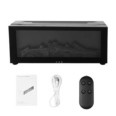 Lierteer Smart 3D Atomized Fireplace With LED Colorful Flame ECO Intelligent Electric Water Vapor Fireplace For Indoor Decor Modern Home Black