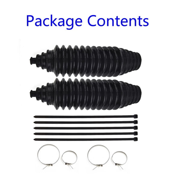 Lierteer Universal Silicone Rack Pinion Steering Gaiter Pinion Boots+Cable Ties+Clamp Kit