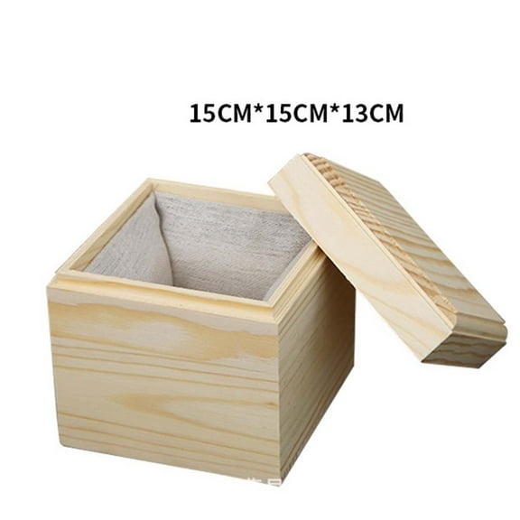 Lierteer Wooden pine box storage box wooden lined packaging box L