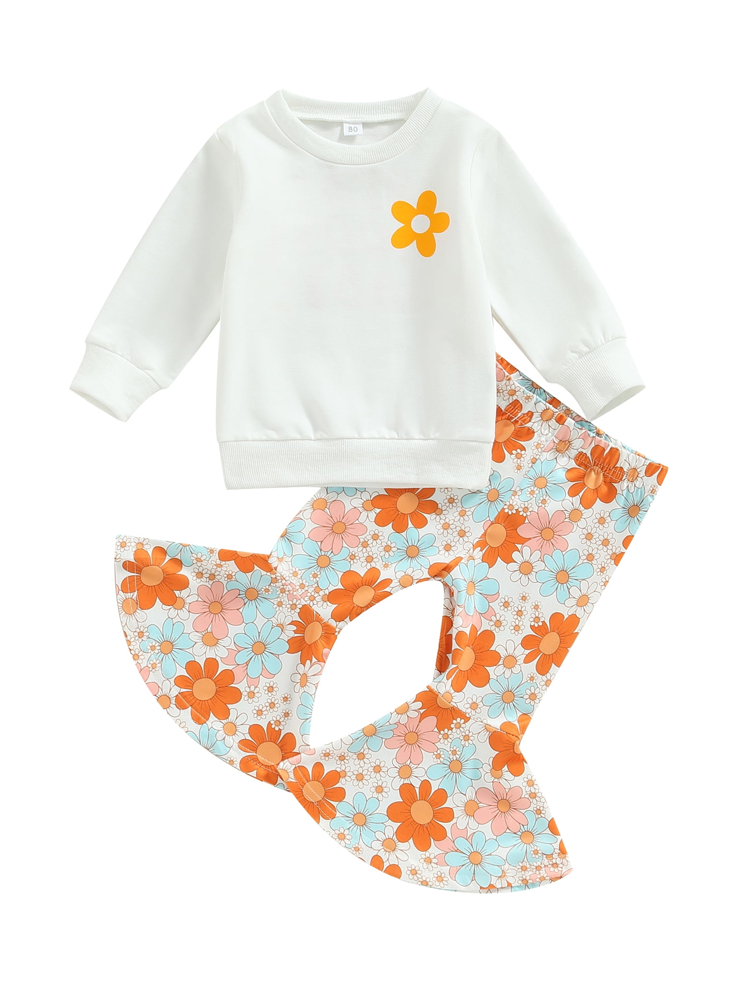Lieserram 6 12 18 24 Months 2 3 4 Years Toddler Kids Girls Clothes Set Long Sleeve Sweatshirts and Pants 2Pcs Suit