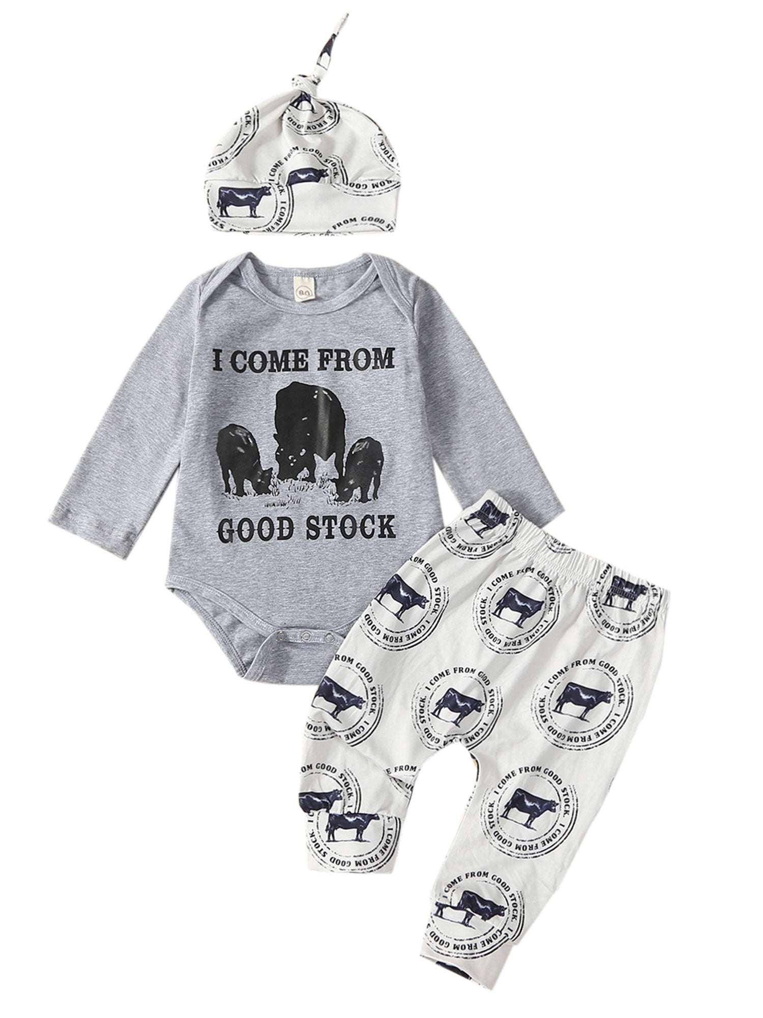 Lieserram Baby Toddler Boys Girls Fall Outfits 0 6 12 18 24 Months Long Sleeve Cow Print Romper