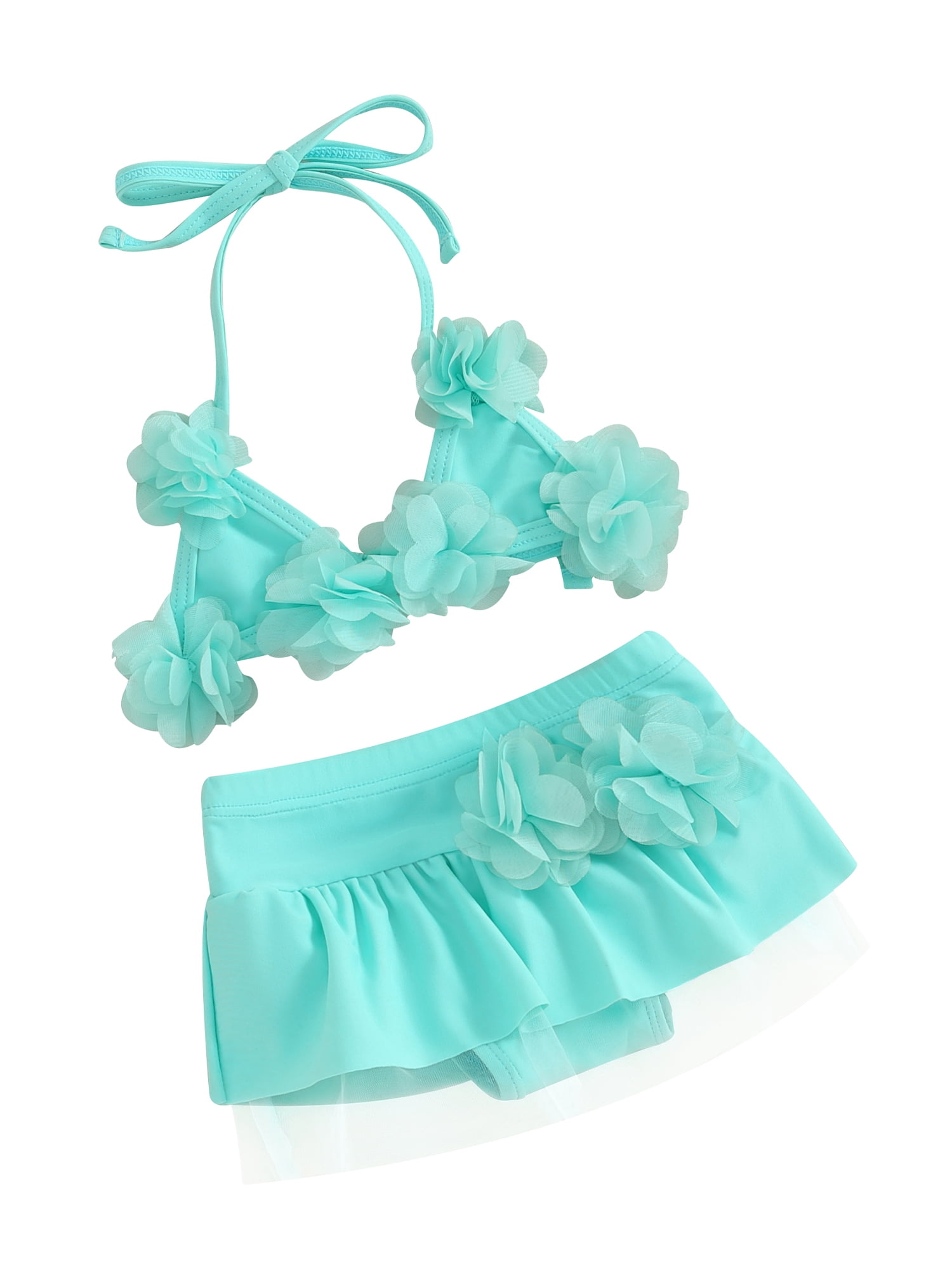 Lieserram Baby Toddler Girl Swimsuit 2 Piece Bikini Set, 0 6 12 18 24 ...
