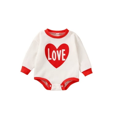 Lieserram Baby Valentines Day Outfit 3 6 12 18 24 Months Boy Girl Onesie Crewneck Sweatshirt Romper Knit Oversized Sweater Bodysuit