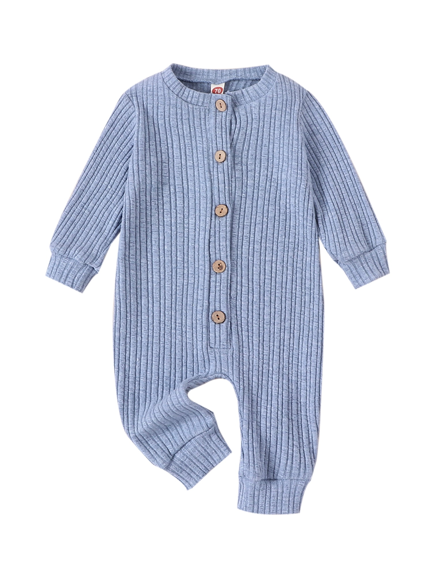 Lieserram Toddler Baby Henry Rompers 0 3 6 9 12 18 Months Solid Color ...
