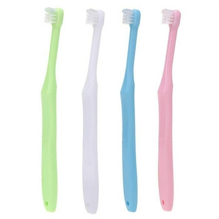 Lieteswe 4 Pieces Toothbrush Small Head End Tuft Toothbrush Orthodontic Soft Trim Wisdom