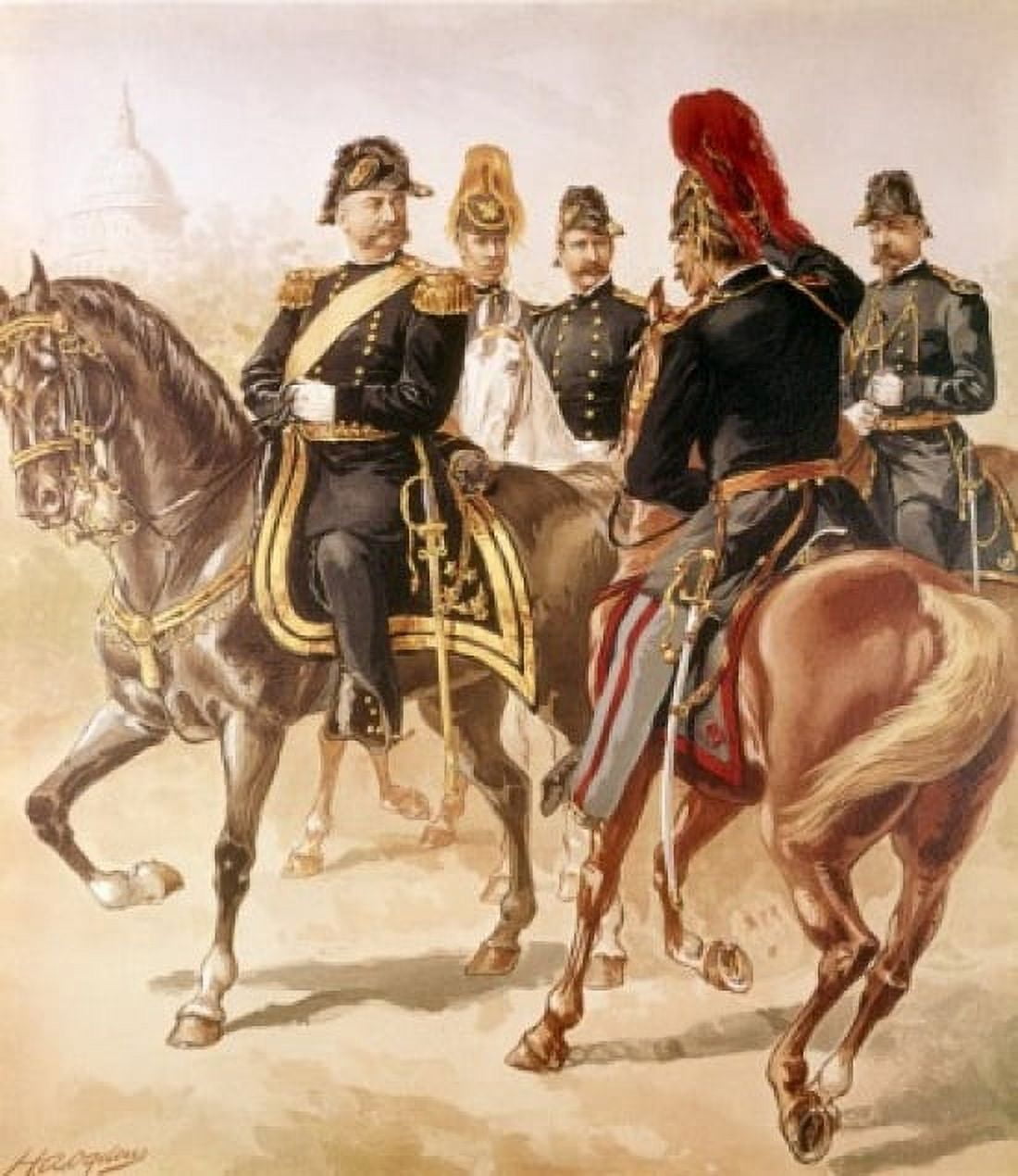 Lieutenant General Staff-And-Line Officers Ogden Henry Alexander (1856-1936American) Canvas Art - Henry Alexander Ogden (24 x 36)