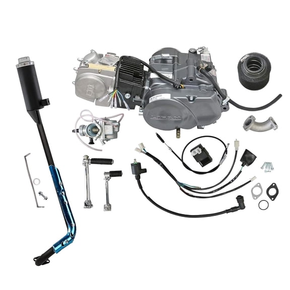 Lifan 140cc Engine Motor Kit Manual Clutch Kick Start  Complete Swap Set with Exhaust, Carb, CDI, Wiring  Fits CRF50 XR50 CT70 CRF 50 XR 70 Apollo SSR Pit Dirt Trail Bikes 4 Stroke Racing Engine