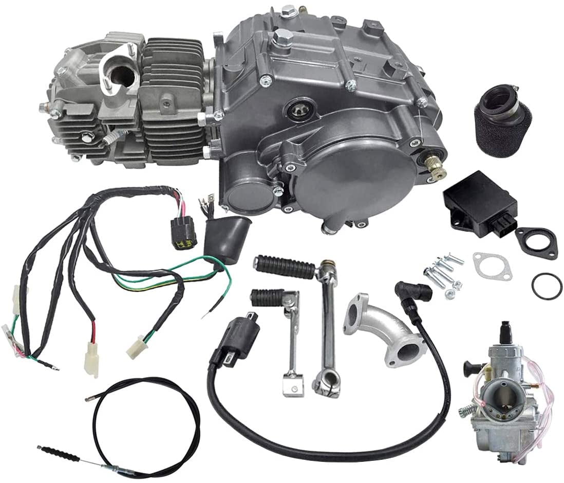 Lifan 150CC 4 Stroke Racing Engine Motor Set for CRF50 / CRF70 / XR50 / XR70 / Z50 / Z50R / CT70, Single-Cylinder Horizontal Kick Starter Engine Motor Replacement Kits for Pit Dirt Bike