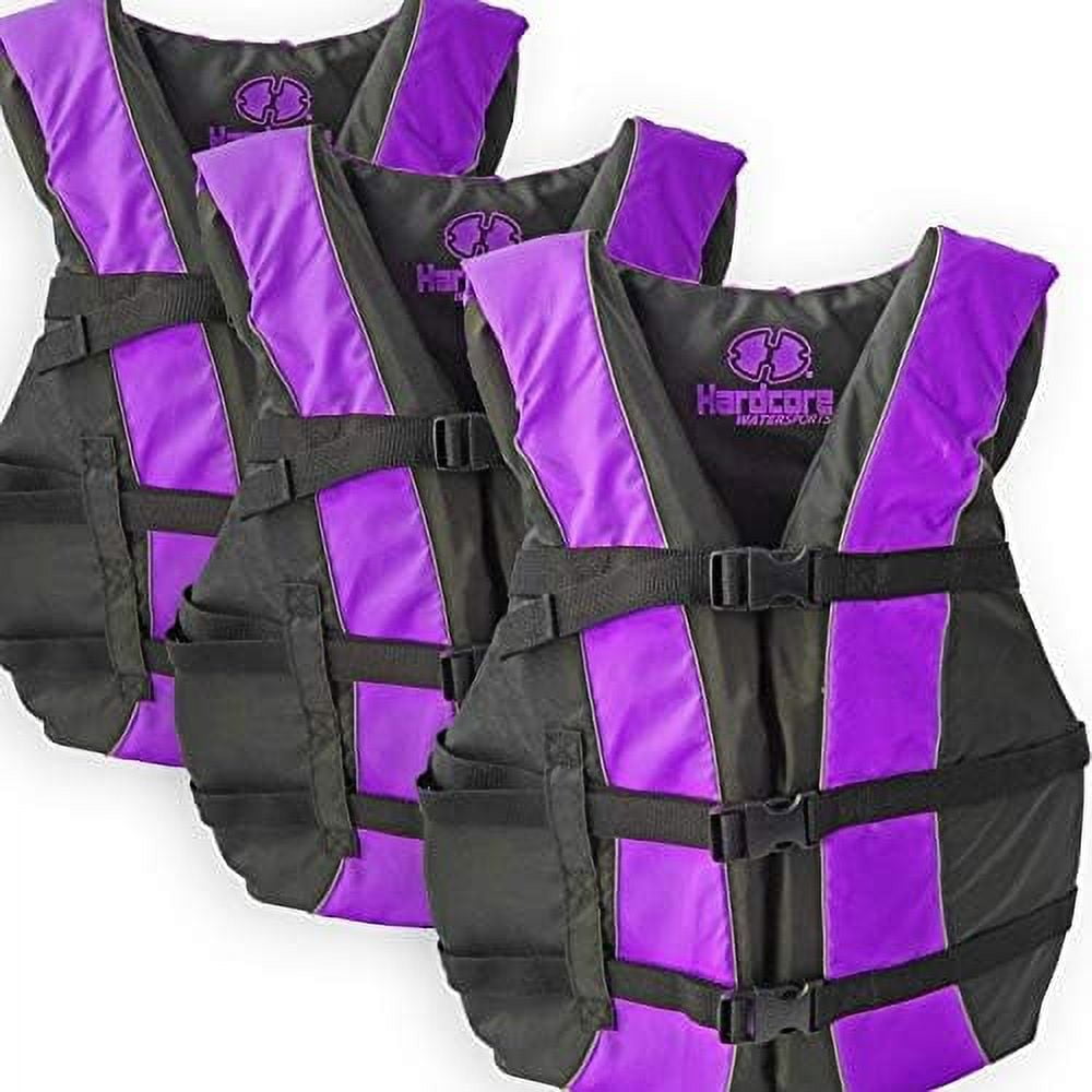 Life 3 Pack Paddle Vest For Adults; Guard Approved Type III PFD Life