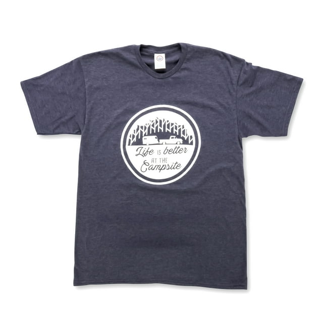 Life 53214 Is Better at the Campsite T-Shirt - Navy, Large