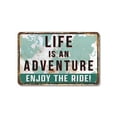 thumbnail image 1 of Life Is An Adventure Enjoy The Ride Street 12 Inch x 18 Inch Novelty Aluminum Metal Sign Buckle Up For Joy Weatherproof Perfect for Nurseries Offices Hallways Fun Gift for Travelers, 1 of 6