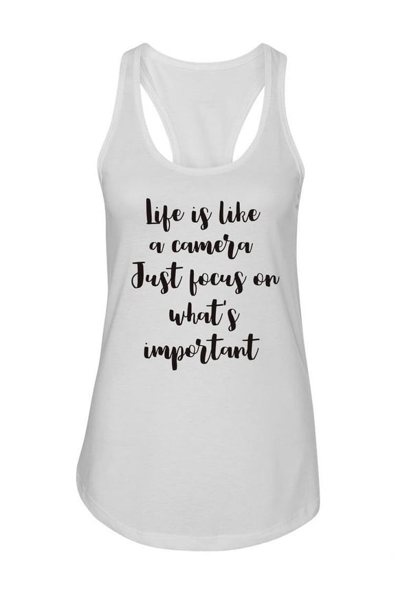 Life And Photography Quote Tank Women -Image by Shutterstock, Female Medium