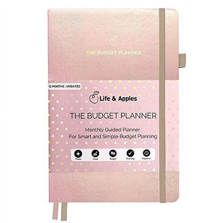 Budget Planner - Budget Book, 12 Month Undated Expense Tracker Notebook,  6.1 x 8.3, Financial Organizer/Account Book/Bill Organizer, Stickers