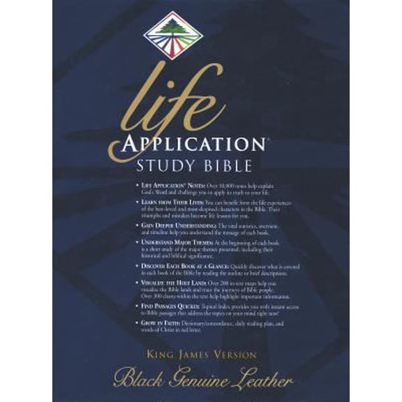 Pre-Owned Life Application Study Bible, KJV, Black Genuine Leather (Life Application Bible (KJV)) (Unknown) 0842320970 9780842320979