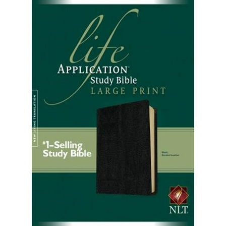 Pre-Owned NLT Life Application Study Bible Large Print Bonded Leather Black Paperback