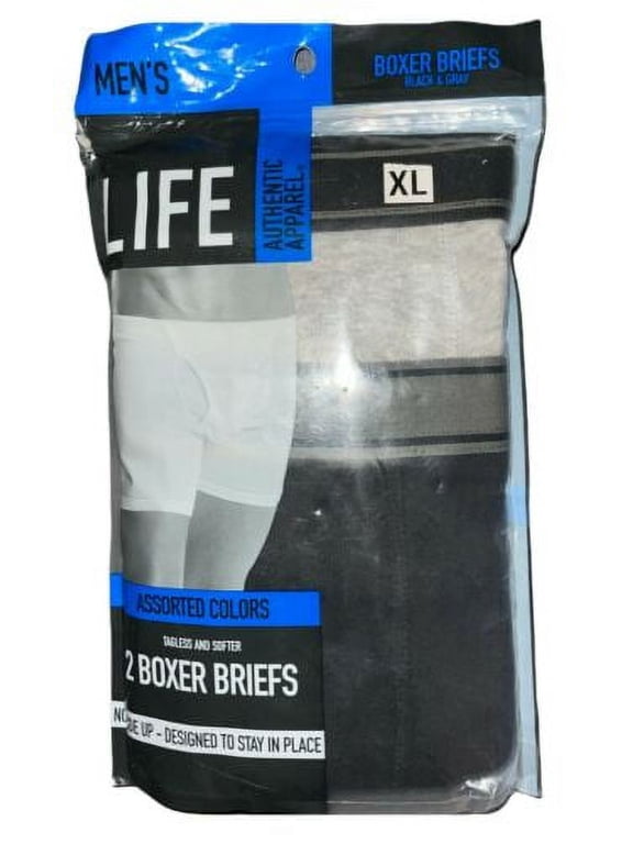 2 Pack Men boxer briefs (Black & Gray)