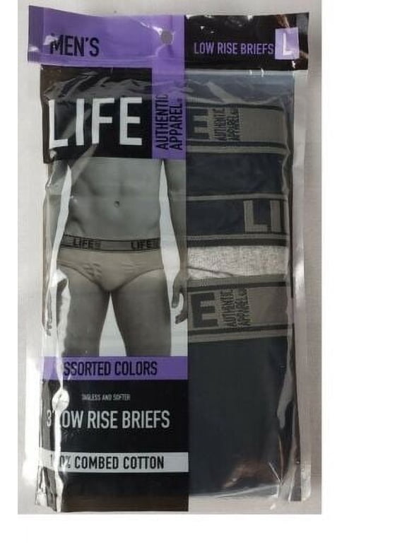 3 pack Men Black & Gray Low Rise briefs