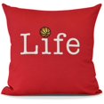thumbnail image 1 of Life + Ball Word Print Outdoor Pillow, 1 of 1