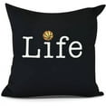 thumbnail image 1 of Life + Ball Word Print Outdoor Pillow, 1 of 1