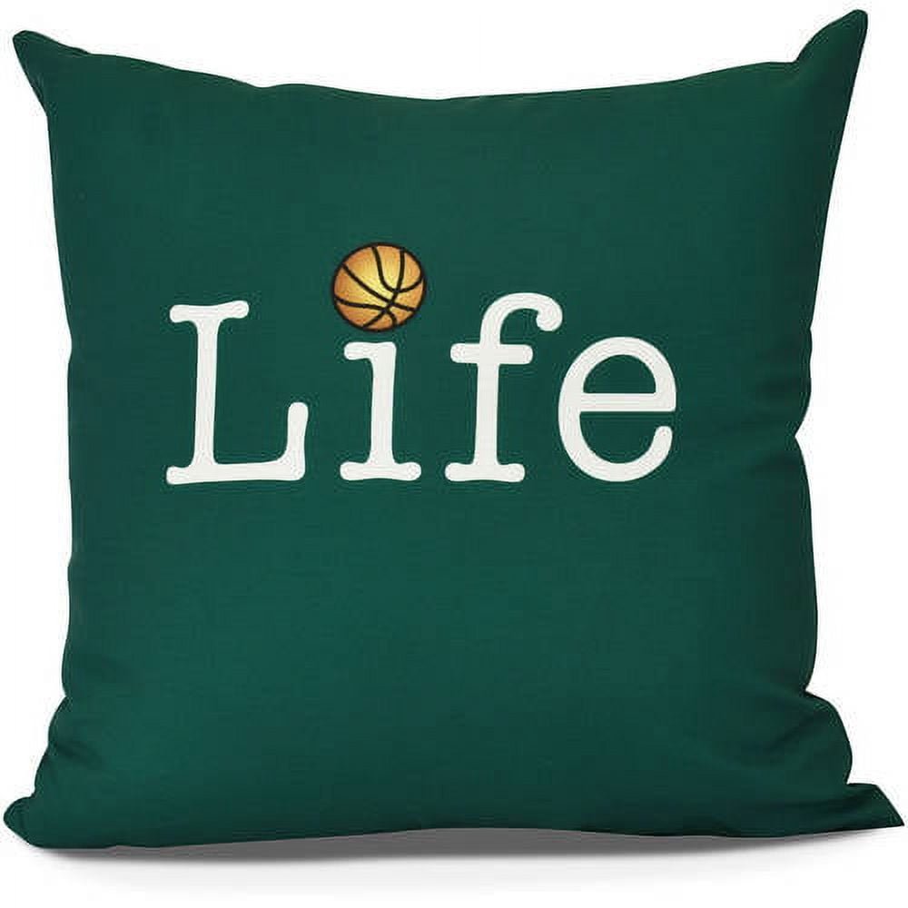 Life + Ball Word Print Pillow