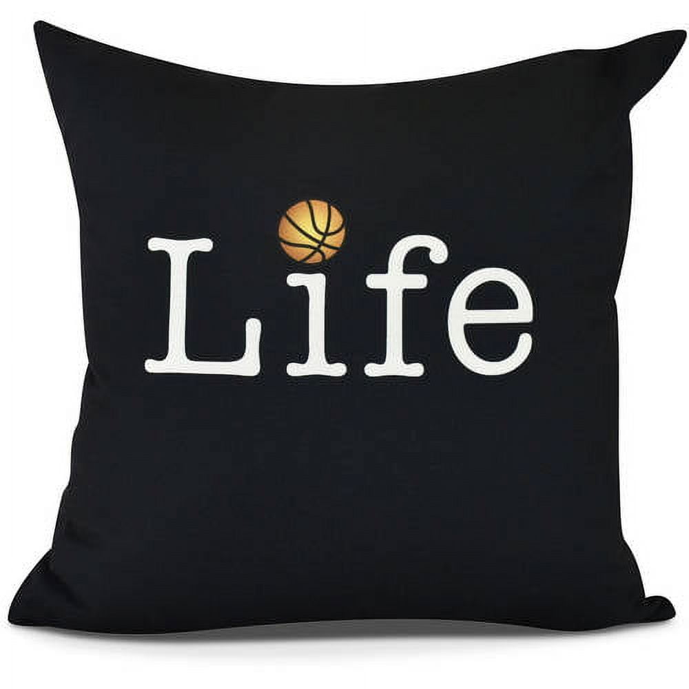 Life + Ball Word Print Pillow