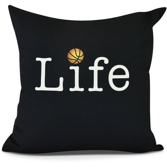 Life + Ball Word Print Pillow