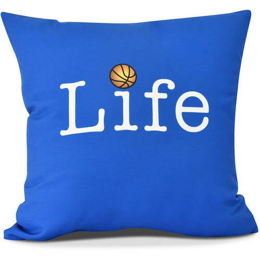 Life + Ball Word Print Pillow