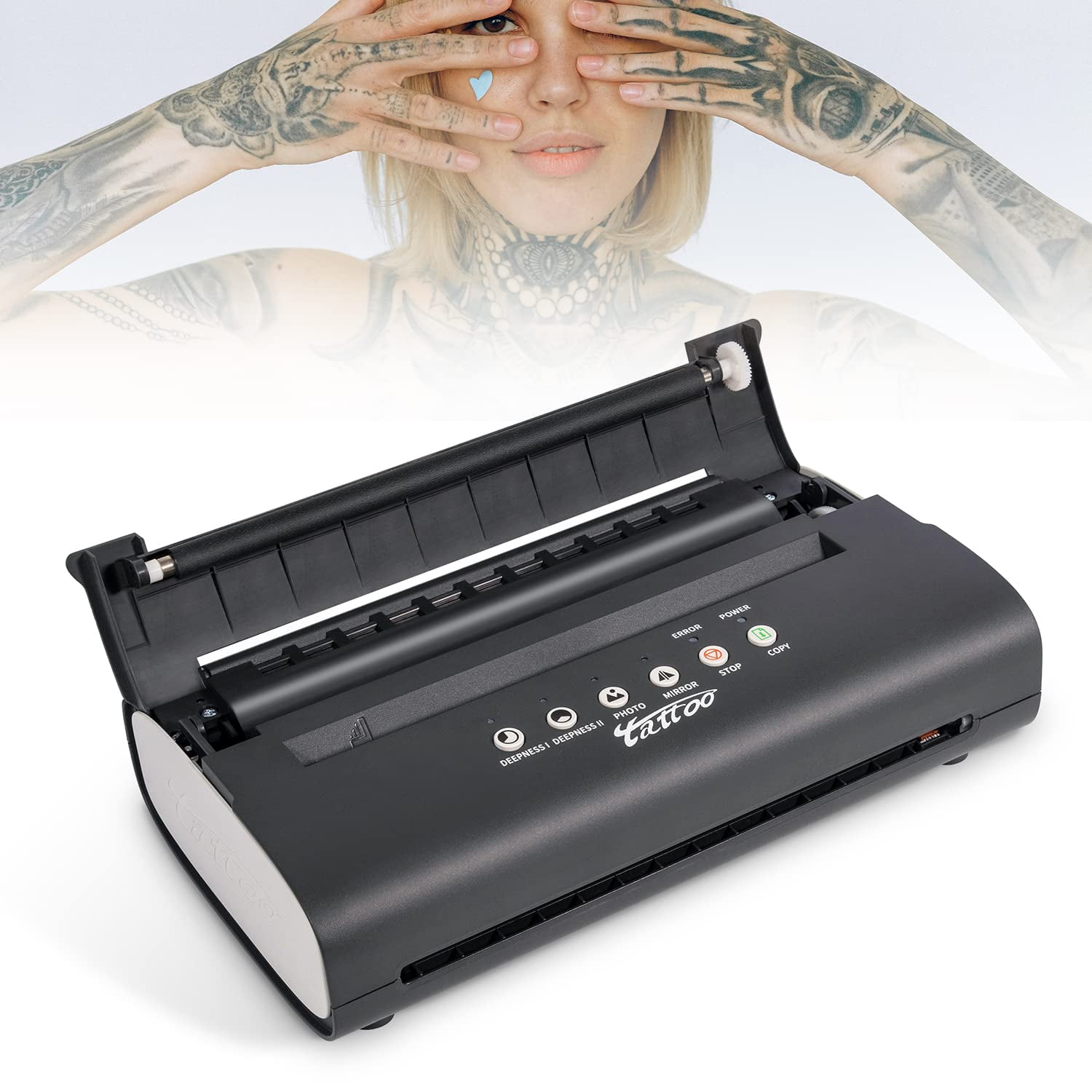 Usiriy Tattoo Transfer Stencil Machine Black Tattoo Transfer Printer  Machine for Printing and Transferring Drawing Tools