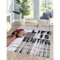 thumbnail image 1 of Life Is Beautiful Rugs, Bathroom Rug, Banksy Life Is Beuatiful Rugs, Street Rugs, Soft Rug, Woman Graffiti Rug, Thick Rug, Banksy Graffiti, 3.3'x5' - 100x150 cm, 1 of 7