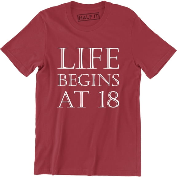 Life Begins At 18 BORN In 2001 Year of Legends 18th Birthday Gift Mens Tee Shirt