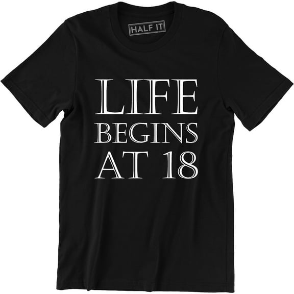 Life Begins At 18 BORN In 2001 Year of Legends 18th Birthday Gift Mens Tee Shirt