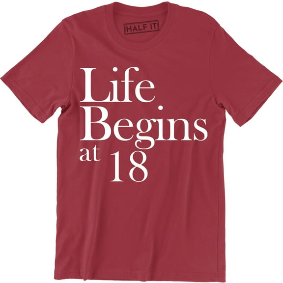 Life Begins At 18 BORN In 2001 Year of Legends 18th Birthday Gift Mens Tee