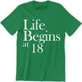 thumbnail image 1 of Life Begins At 18 BORN In 2001 Year of Legends 18th Birthday Gift Mens Tee, 1 of 4