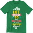 thumbnail image 1 of Life Begins At 30 Mens BORN In 1989 Year of Legends 30th Birthday Gift T-Shirt, 1 of 4
