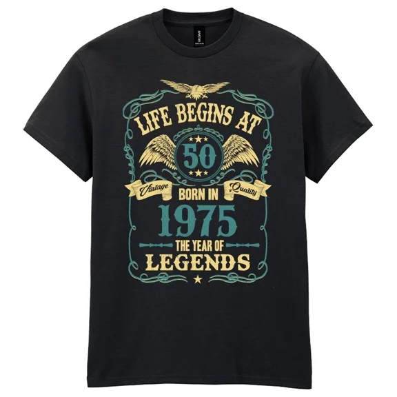 Life Begins At 50 Mens Birthday T-Shirt , All Sizes S-5Xl