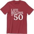 thumbnail image 1 of Life Begins To Suck At 50 50 Years of Being 50th Birthday Bday Tee Shirt, 1 of 4