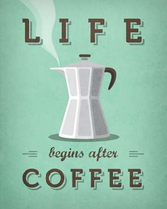 Life Begins after Coffee Canvas Art - Amalia Lopez (24 x 30)